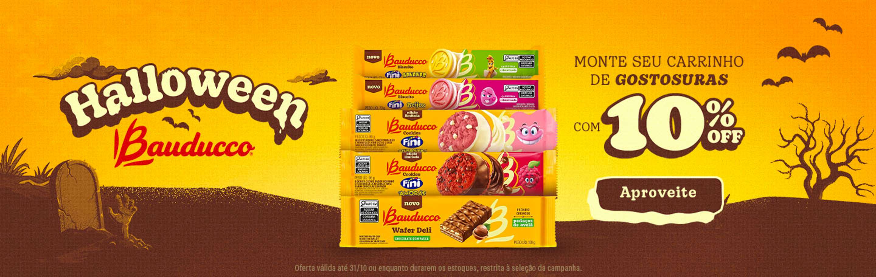 Halloween Bauducco - Monte seu carrinho de gostosuras com 10% OFF